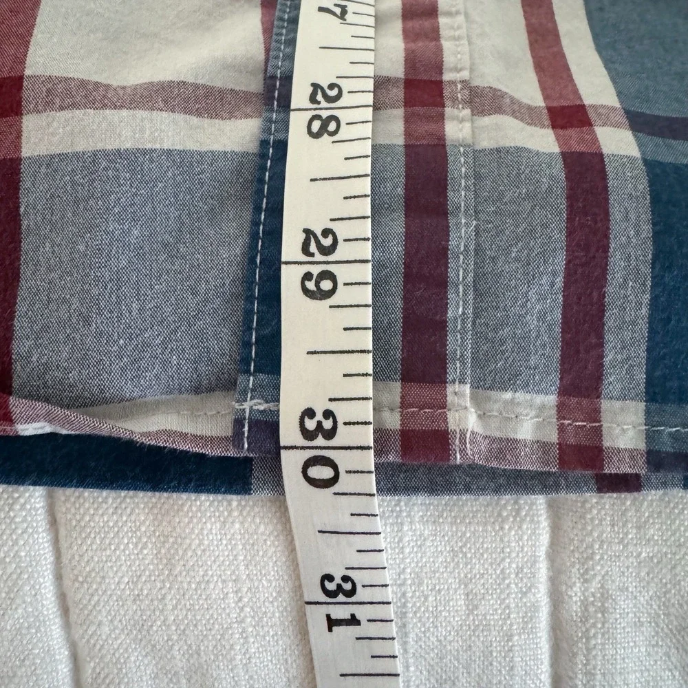 Wrangler Outdoor Long Sleeve Snap Shirt Men's XL Regular Fit Plaid Red Blue Vent